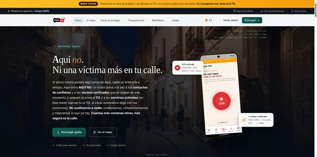 Aquí No / SOSvecinal · App y mapas